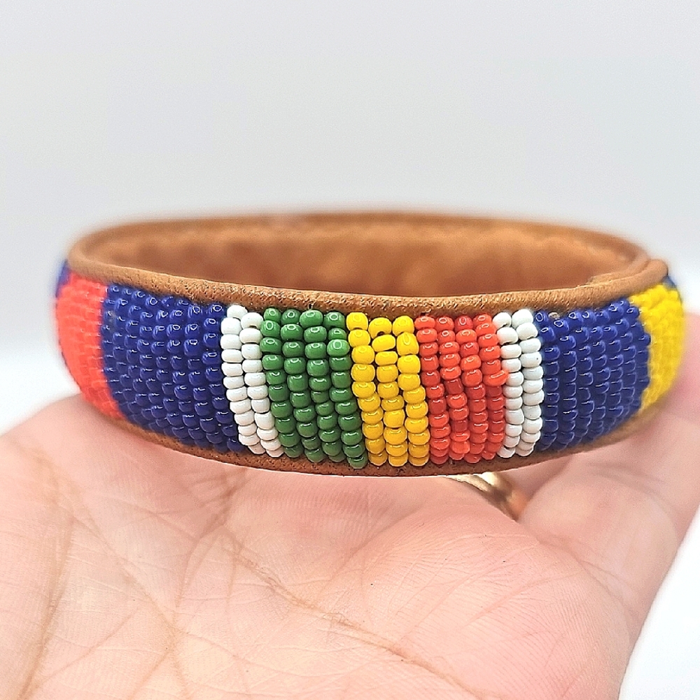 Vintage Native Handmade Colorful Beaded Bracelet
